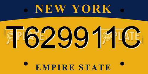 T629911C New York License Plate