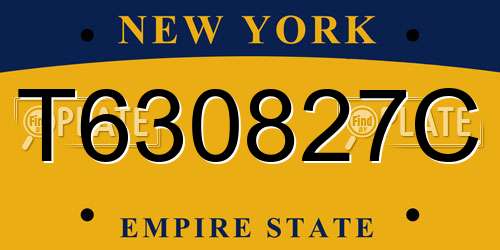 T630827C New York License Plate