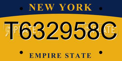T632958C New York License Plate