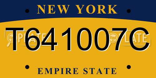 T641007C New York License Plate