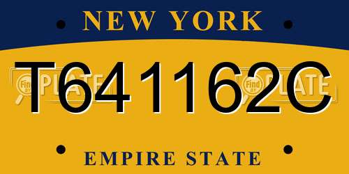 T641162C New York License Plate
