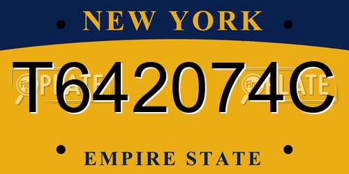 T642074C New York License Plate