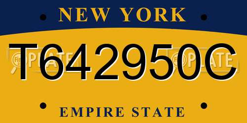 T642950C New York License Plate
