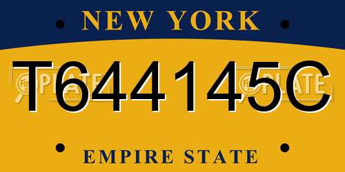 T644145C New York License Plate