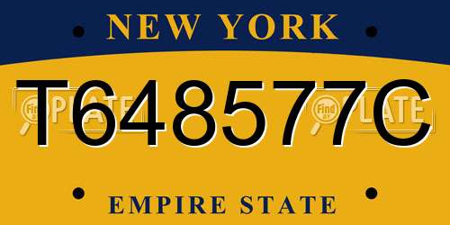 T648577C New York License Plate