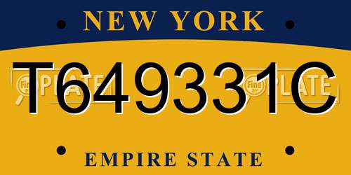 T649331C New York License Plate