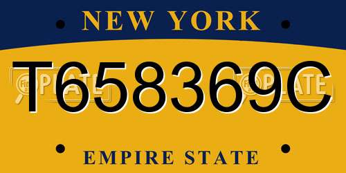 T658369C New York License Plate