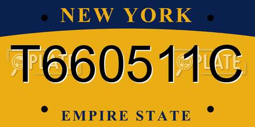 T660511C New York License Plate