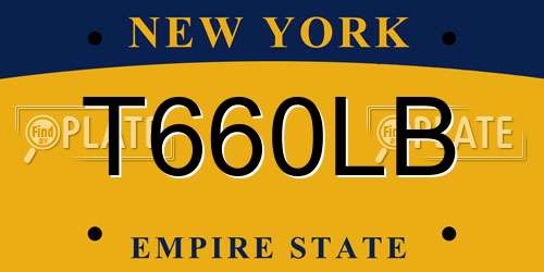 T660LB New York License Plate