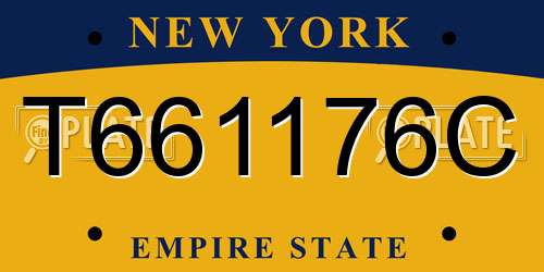 T661176C New York License Plate