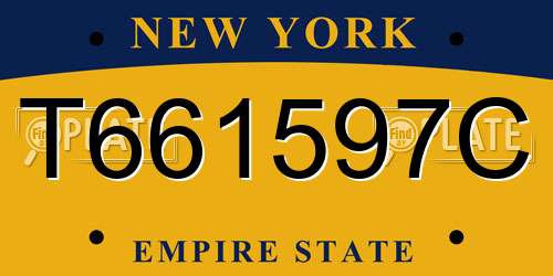 T661597C New York License Plate