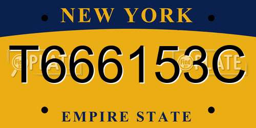 T666153C New York License Plate