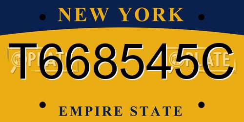 T668545C New York License Plate