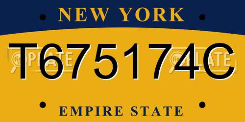 T675174C New York License Plate