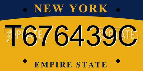 T676439C New York License Plate