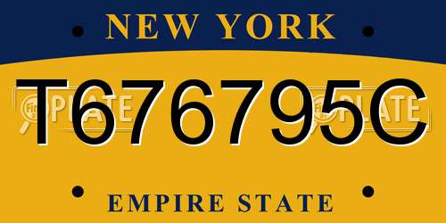 T676795C New York License Plate