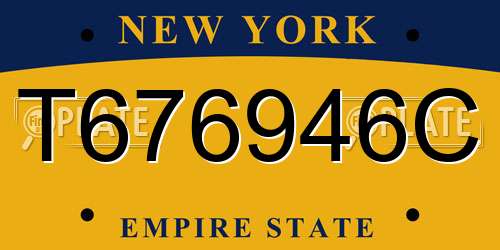 T676946C New York License Plate