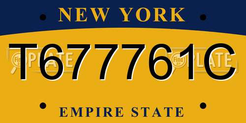 T677761C New York License Plate