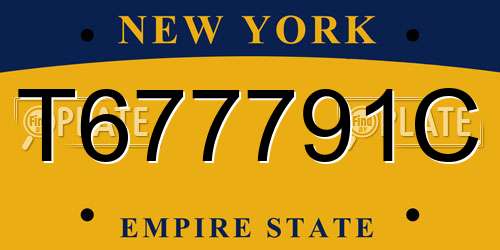 T677791C New York License Plate