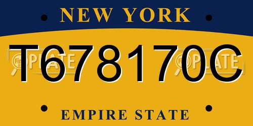 T678170C New York License Plate