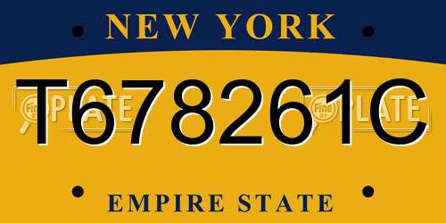 T678261C New York License Plate