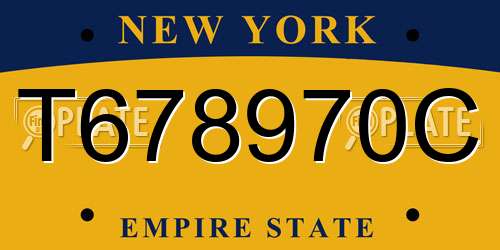 T678970C New York License Plate