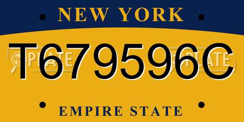 T679596C New York License Plate