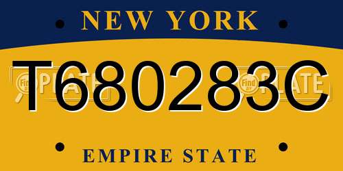 T680283C New York License Plate
