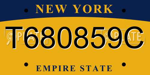 T680859C New York License Plate