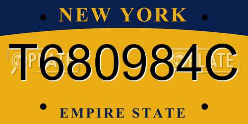 T680984C New York License Plate