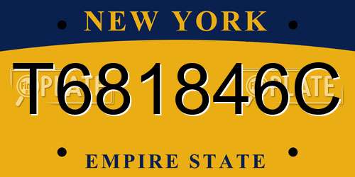 T681846C New York License Plate