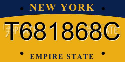 T681868C New York License Plate