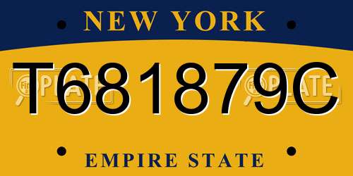 T681879C New York License Plate
