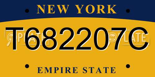 T682207C New York License Plate