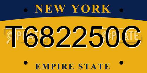 T682250C New York License Plate