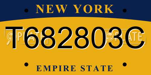 T682803C New York License Plate