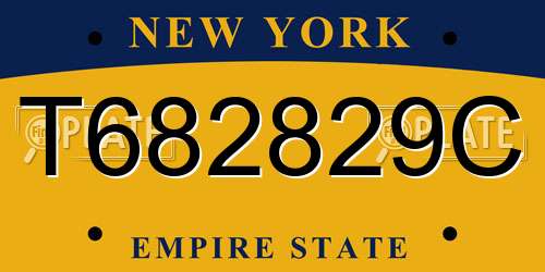 T682829C New York License Plate