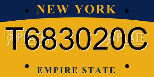 T683020C New York License Plate