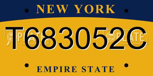 T683052C New York License Plate