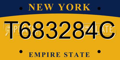 T683284C New York License Plate
