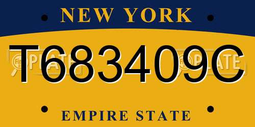 T683409C New York License Plate
