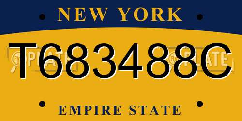 T683488C New York License Plate