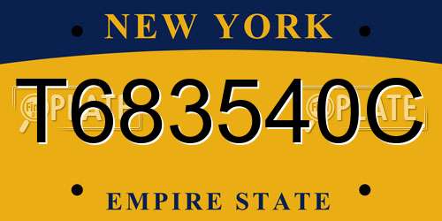 T683540C New York License Plate