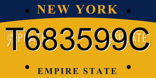 T683599C New York License Plate