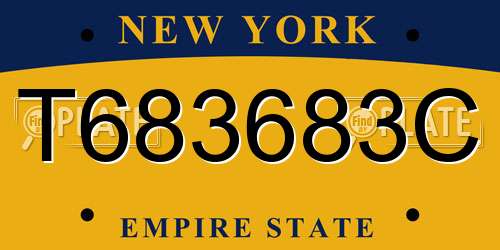 T683683C New York License Plate