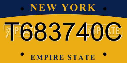 T683740C New York License Plate