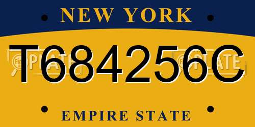 T684256C New York License Plate
