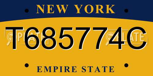 T685774C New York License Plate
