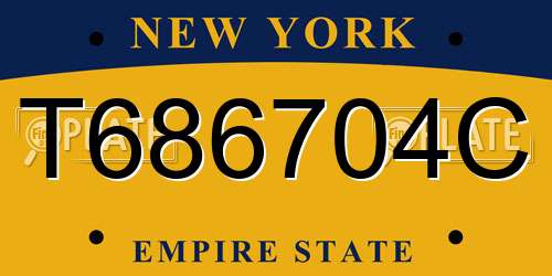 T686704C New York License Plate