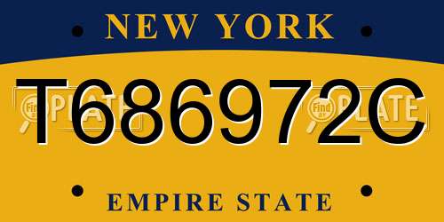 T686972C New York License Plate
